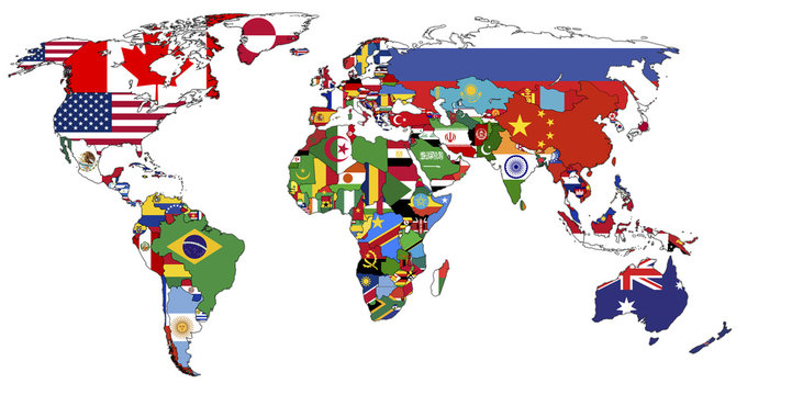 Fototapeta political map of world