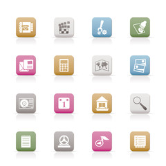 Mobile Phone and Computer icon - Vector Icon Set