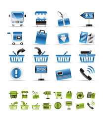Online shop icons - vector icon set - 2 color included