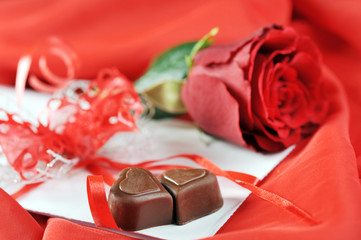 chocolate and rose