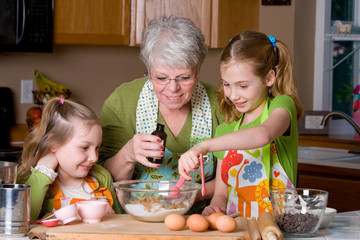 measuring ingredients from Grandmas recipe
