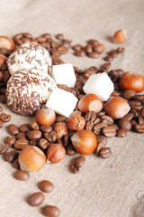 Obraz premium coffee and nuts
