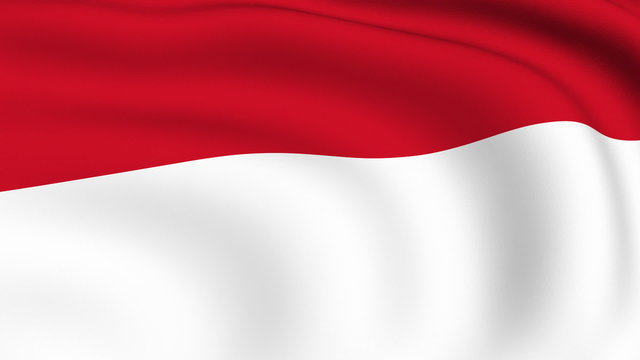 Flying Flag of INDONESIA | LOOPED |
