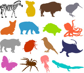 Set of animals icons  - silhouettes 05