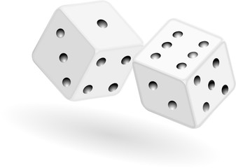 vector dice isolated on a white background