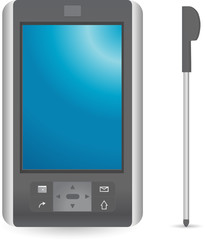 vector palmtop isolated on a white background