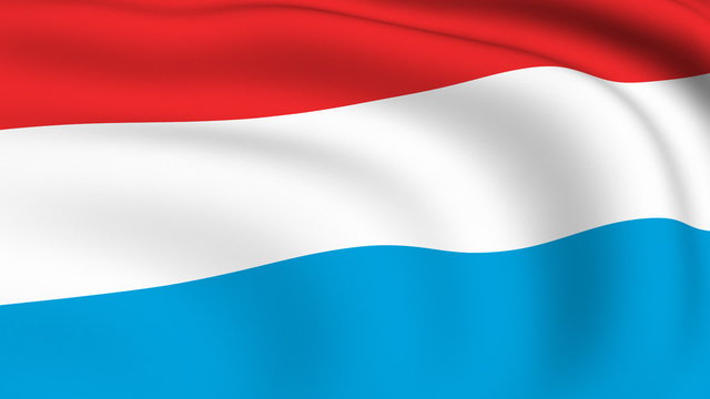 Flying Flag of LUXEMBOURG | LOOPED |