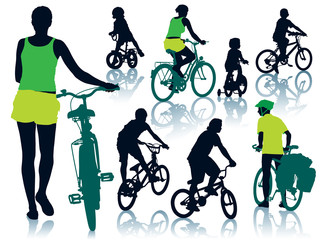 Cycling people