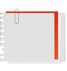 The sheets of paper fastened by a paper clip