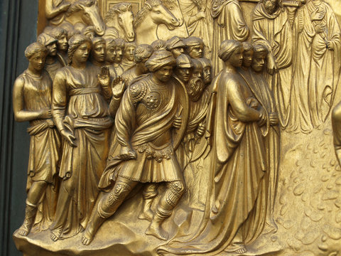 Florence - Baptistery , Panel of the Door of Paradise