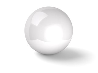 white ball on white background - 21046386