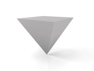 white  pyramid  on white background