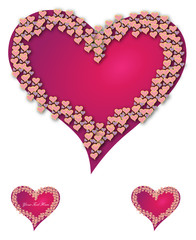 Cuore circondato da corona di cuoricini