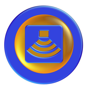 blue glossy icon