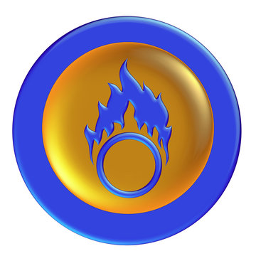 blue glossy icon