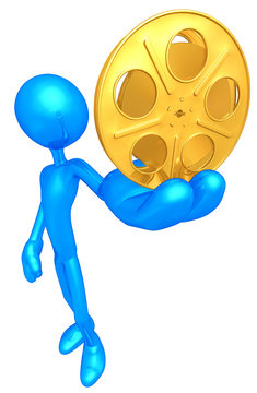 Presenting A Gold Film Reel