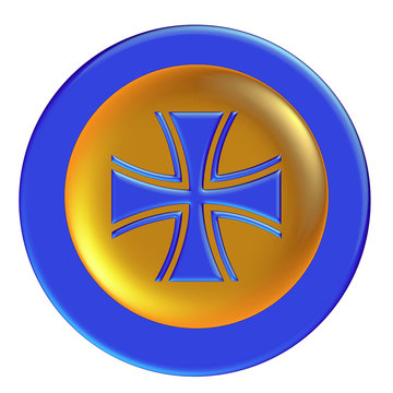 blue glossy icon