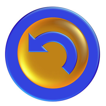 blue glossy icon
