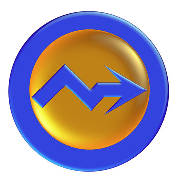 blue glossy icon