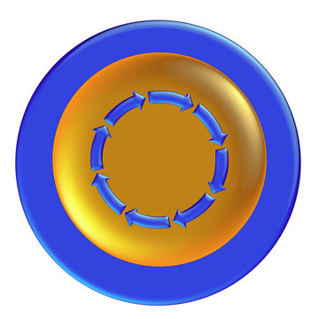 blue glossy icon