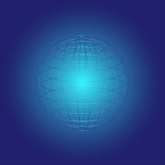 blue vector globe