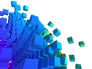 abstrakte farbige Würfel