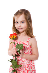 Girl Holding Rose