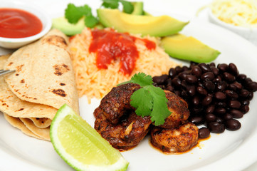 Shrimp Black Bean And Rice Plate