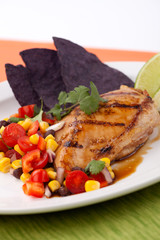 Grilled chicken breast and citrus salad