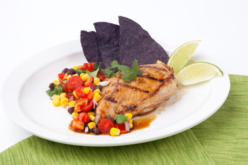 Grilled chicken breast and citrus salad
