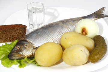 Atlantic herring with boiled potatoes