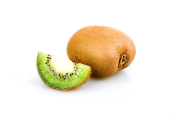 Ripe Sliced Kiwi Fruit Isolated