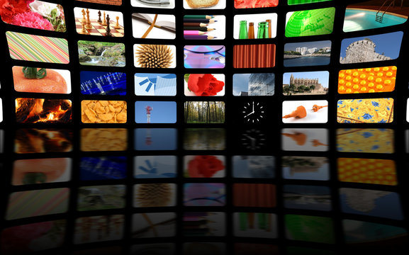 multimedia lcd television background illustration