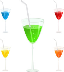 Glass set, vector illustration
