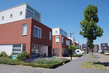 street with modern family houses