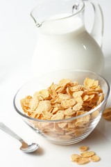 Breakfast with corn-flakes