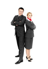 two flight attendants