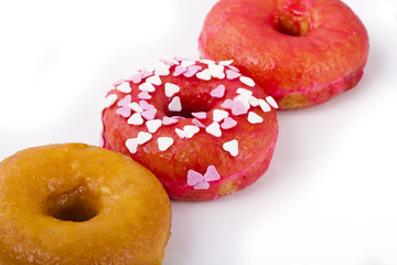 Colorful donut on a plate