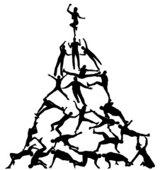 Illustration of people jumping