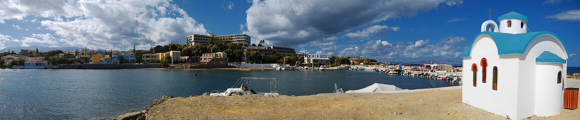 church on crete panorama