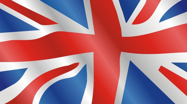 Waving vector british flag