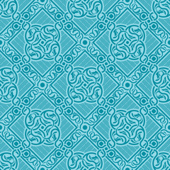 Turquoise seamless ornament