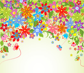 Summer floral background