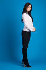 Beautiful businesswoman studio photo