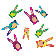 background with easter bunny