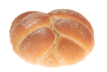 french bread roll isolated on white