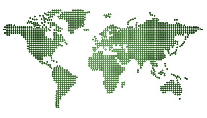 Fototapeta premium green world map