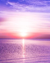 Türaufkleber Hellviolett Sonnenuntergang