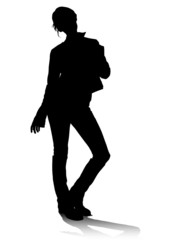 Silhouette-stehende Frau