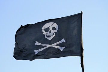 Wehende Piratenflagge